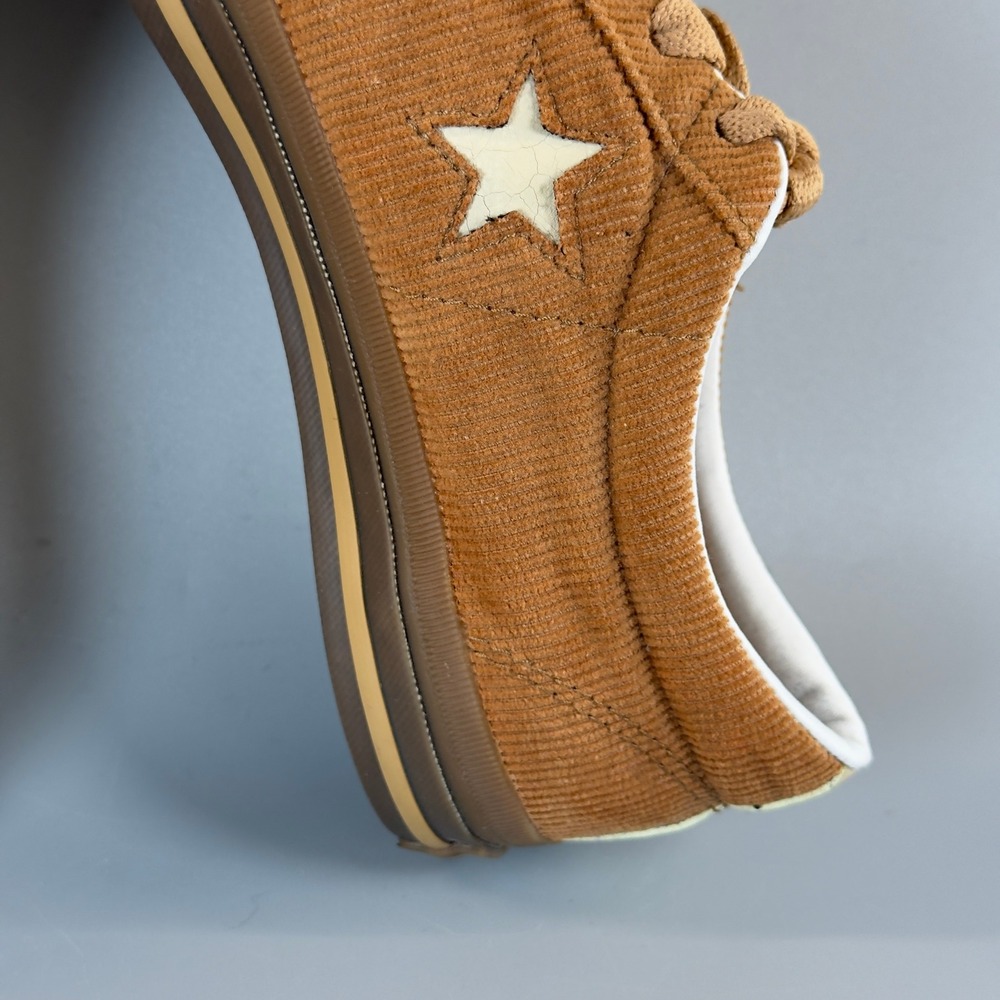 Converse Chuck Taylor One Star Corduroy Womens 8 Sneaker Brown Gum Lace Low Shoe - Picture 12 of 16
